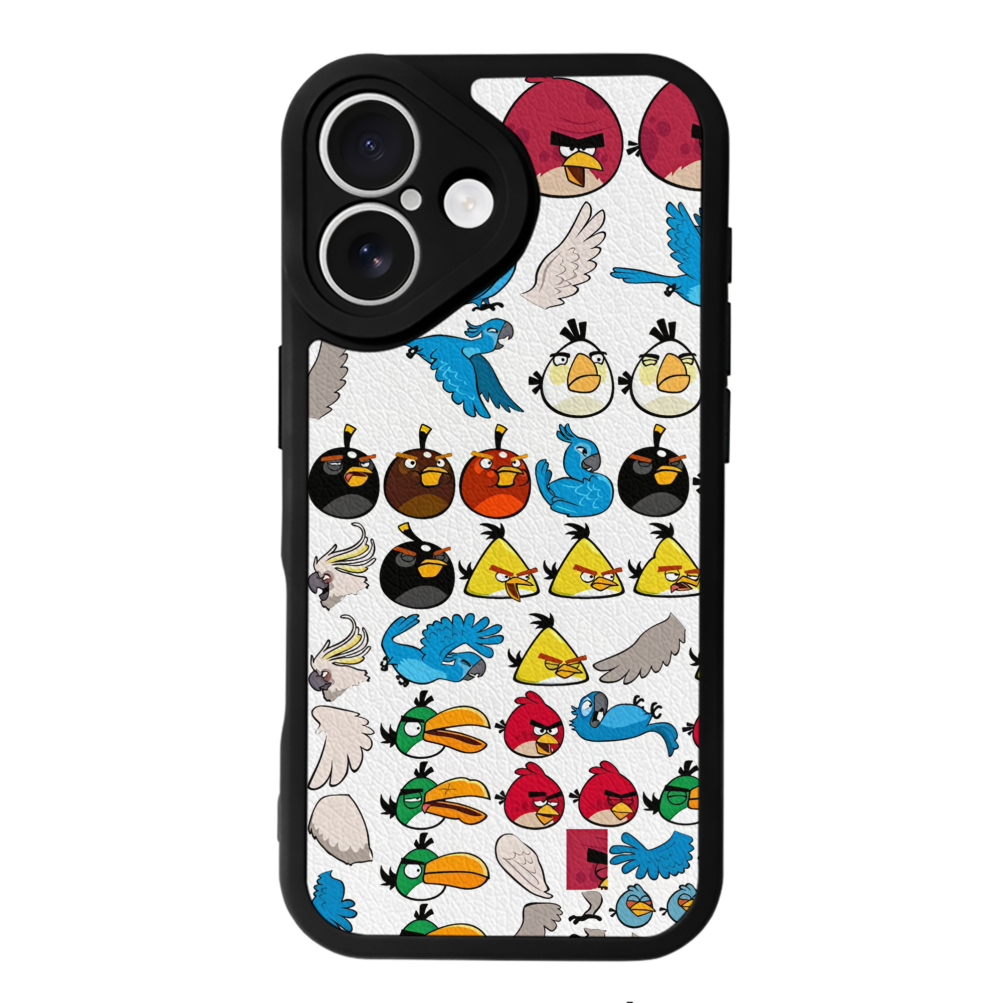（画像用） Angry Birds アングリーバード 【iPhone 16シリーズ対応】シリコンスマホケース（レザー調） 材質：シリコン